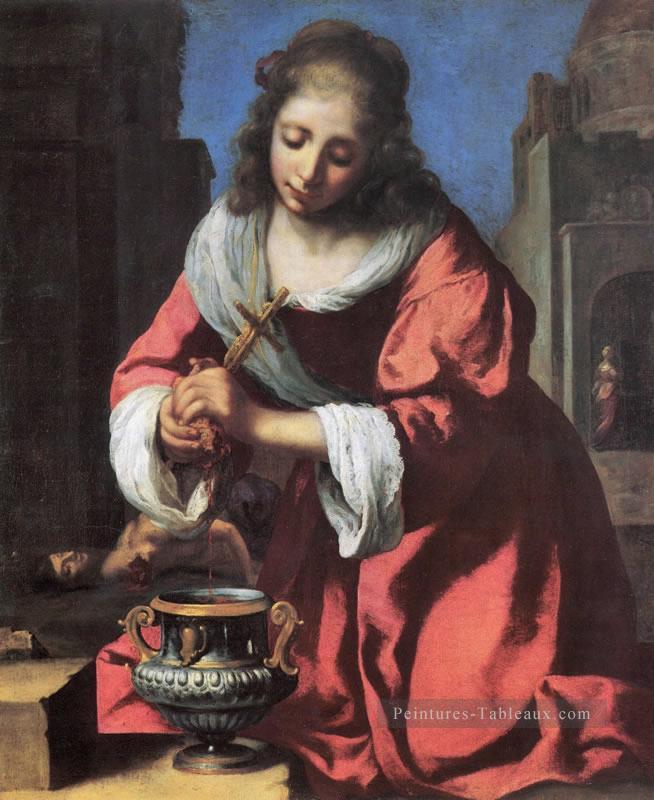 Saint Praxidis Baroque Johannes Vermeer Peintures à l'huile